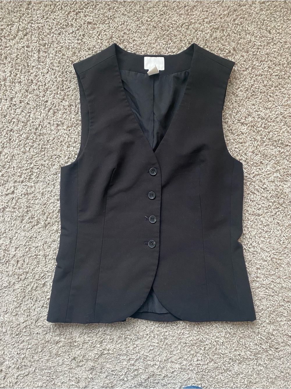 H&M Black Women's Button-Front Vest